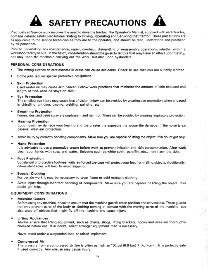 New Holland Ford 1310-1710 Tractor Technical Repair Manual PDF
