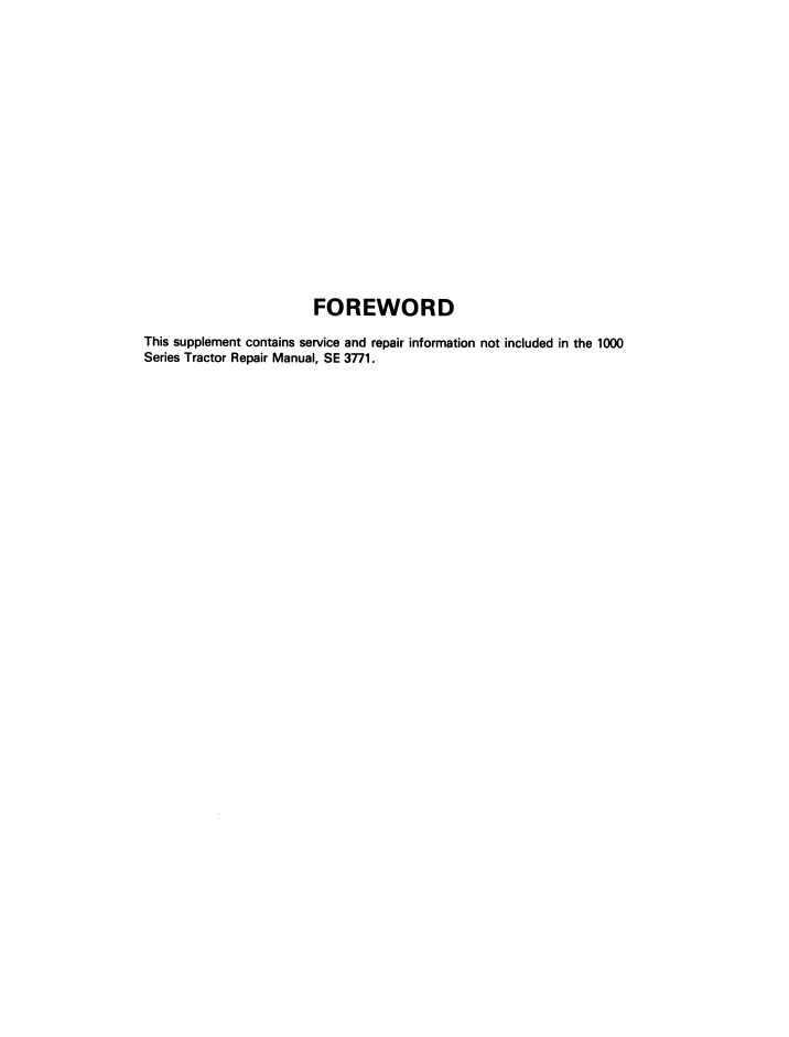 New Holland Ford 1700, 1900 Tractor Service Manual 40110010 PDF