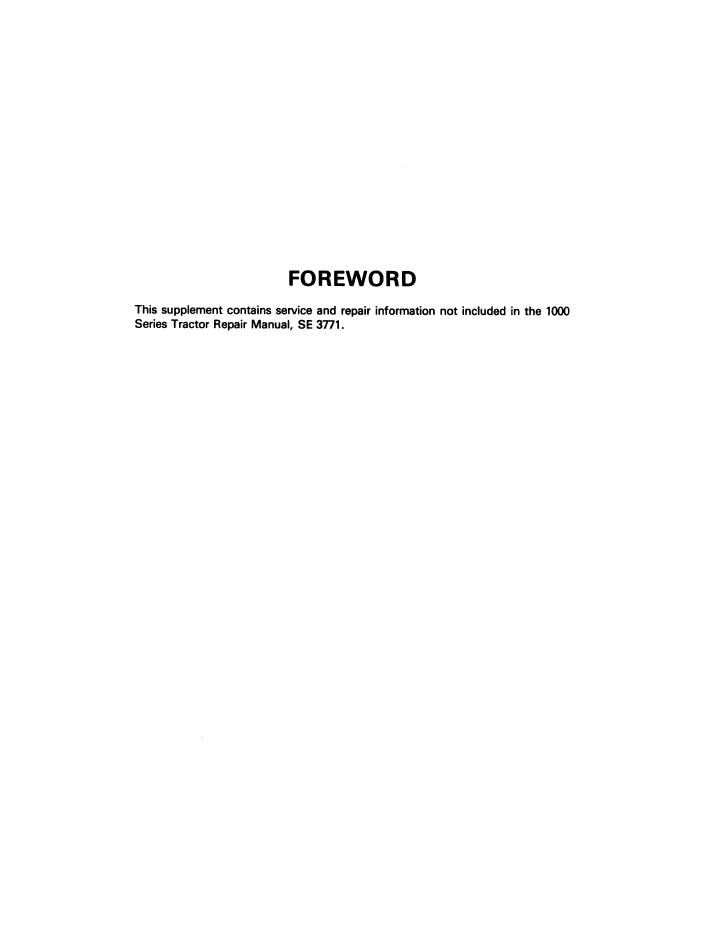 New Holland Ford 1700, 1900 Tractor Service Manual 40130040 PDF
