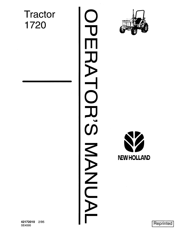 New Holland Ford 1720 Tractor Operator Manual 42172010 PDF