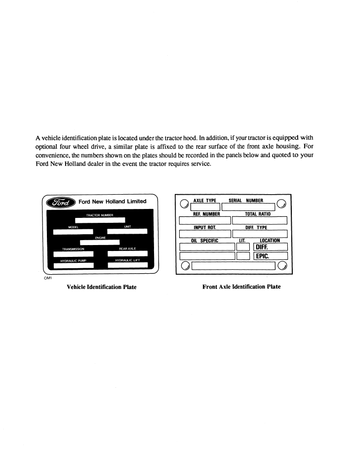 New Holland Ford 3430-4830 Tractor Operator Manual 42343041 PDF
