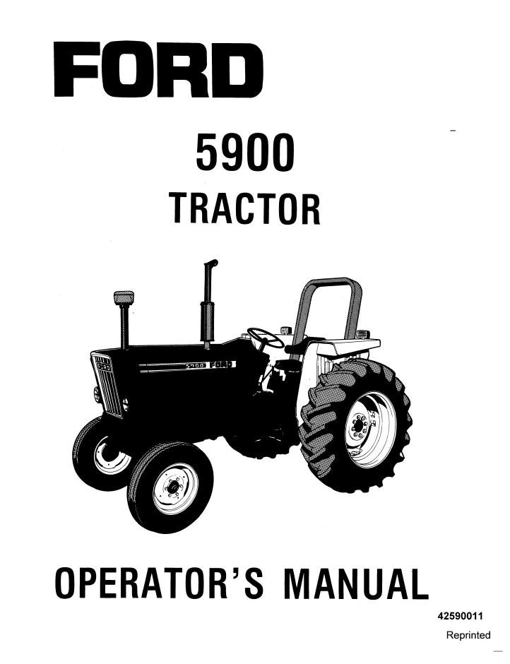 New Holland Ford 5900 Tractor Operator Manual 42590011 PDF