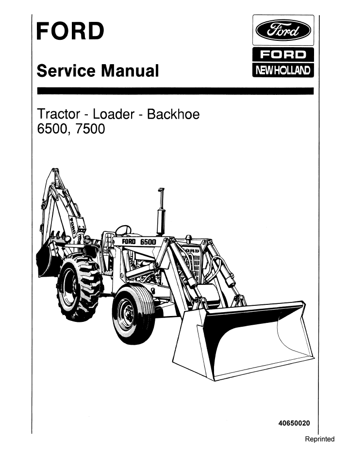 New Holland Ford 6500 7500 TLB Service Manual 40650020 PDF