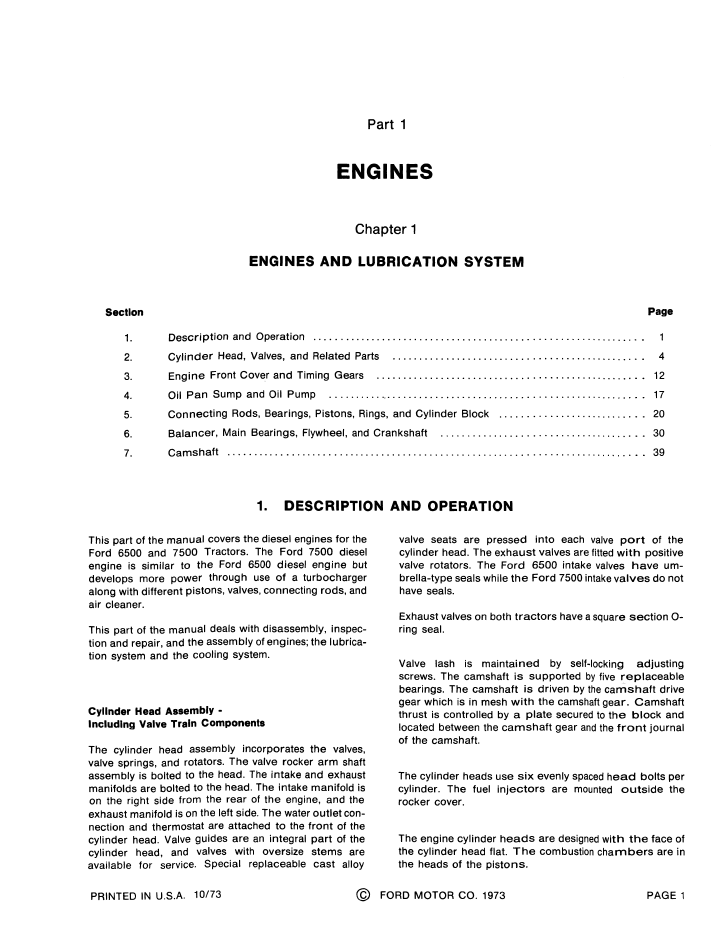 New Holland Ford 6500 7500 Tractor Loader Backhoe Repair Manual 40650020 PDF