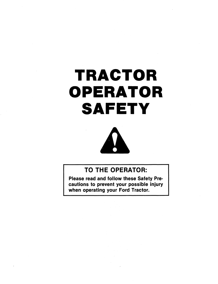 New Holland Ford 6710 7710 Series 10 Operator Manual 42001011 PDF