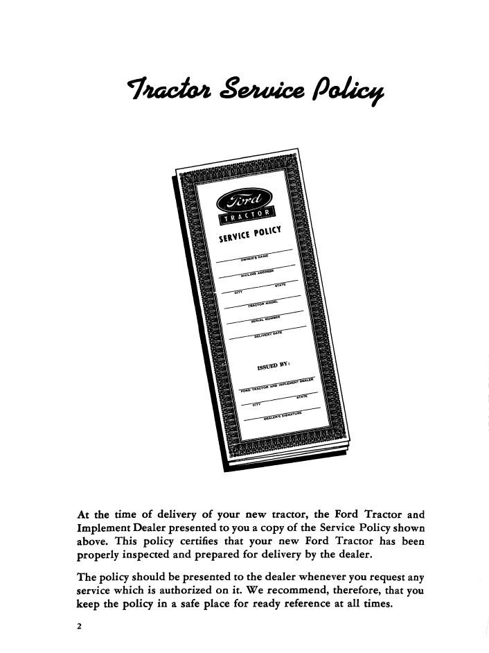 New Holland Ford 700 900 Tractor Operator Manual 42070040