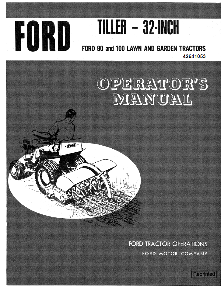 New Holland Ford 80 100 Lawn Garden Tractor Operator Manual 42641053