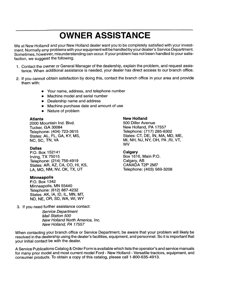 New Holland Ford Backhoe Loader Manual 42055526 PDF