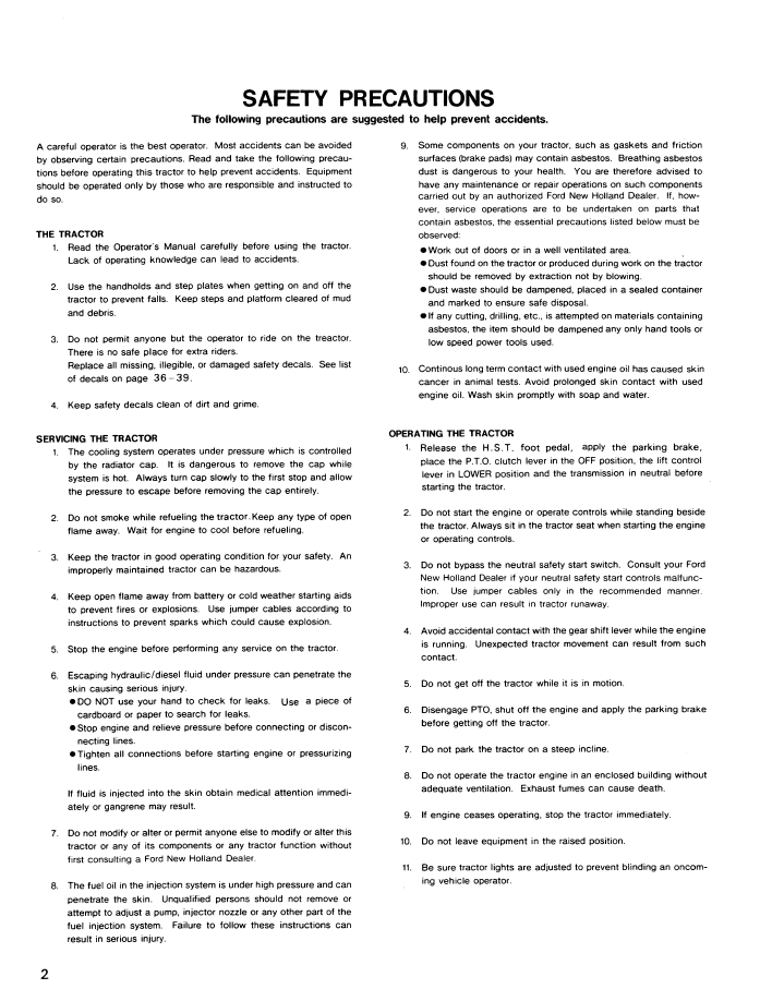 New Holland Ford LGT 14D Operator Manual 42641037 PDF