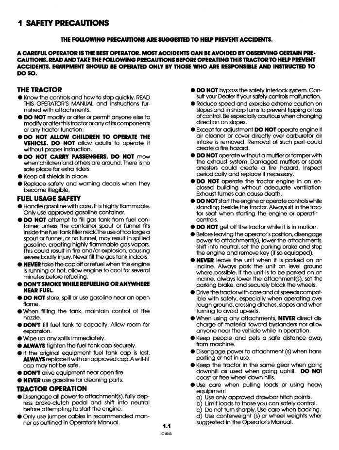 New Holland Ford LGT 14H & 18H Tractor Operator Guide 42641420 PDF