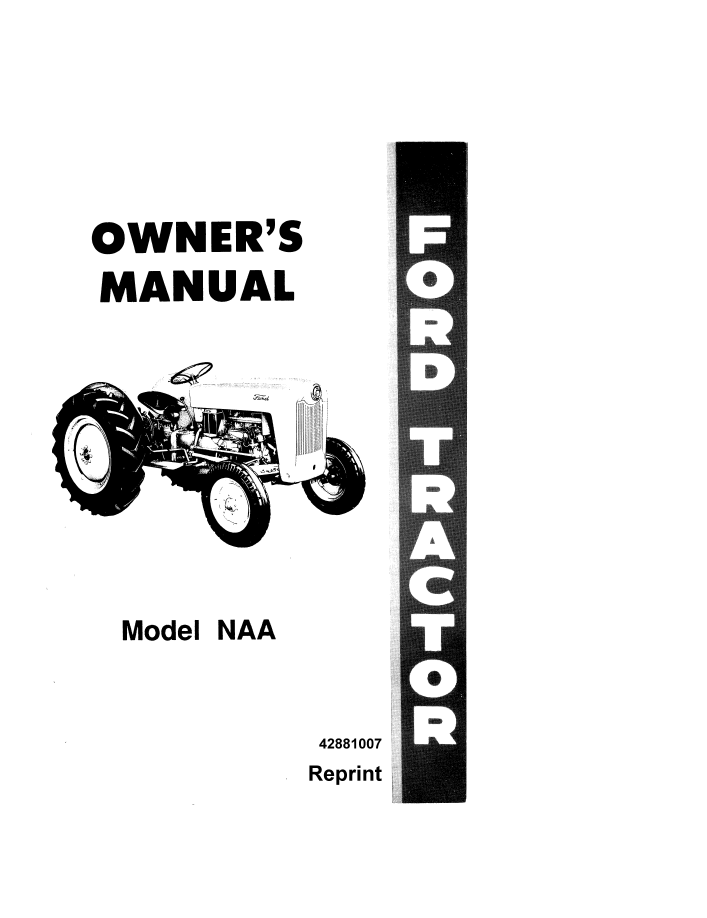 New Holland Ford NAA Tractor Operator Manual (42881007 PDF)