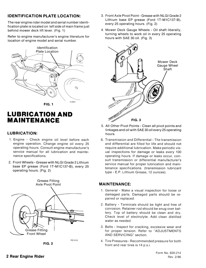 New Holland Ford Riding Mower Technical Repair Manual 40205130 PDF