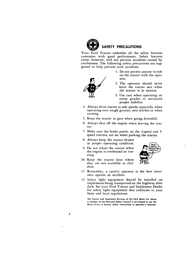 New Holland Ford Row Crop Tractor Manual Series 2000 4000 PDF