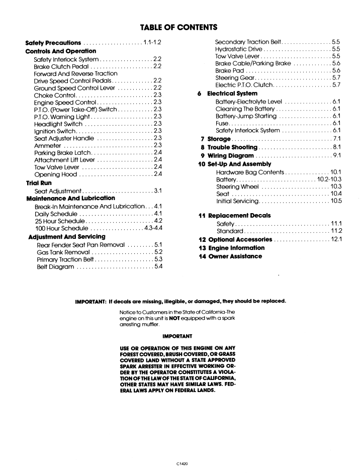 New Holland Ford SE4619 YT16H Yard Tractor Manual 42641024 PDF