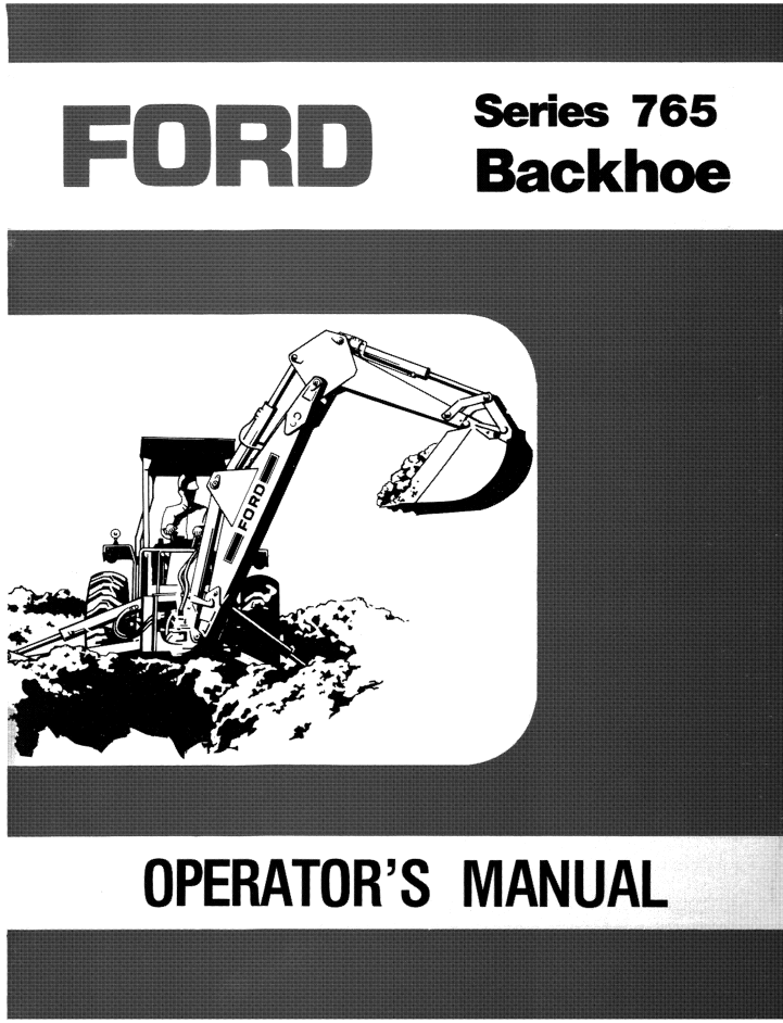 New Holland Ford Series 765 Backhoe Manual 42076513