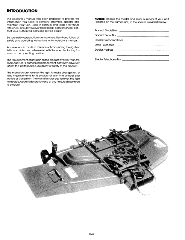 New Holland Ford YT 12.5 Yard Tractor Operator Manual 42641029