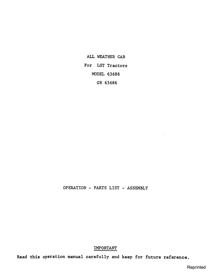 New Holland GB 63686 LGT Tractor Cab Manual 42641014 PDF