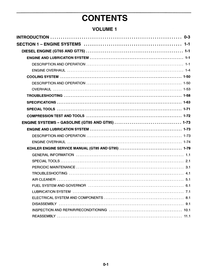 New Holland GT65 GT75 GT85 GT95 Diesel Gas Tractor Manual PDF