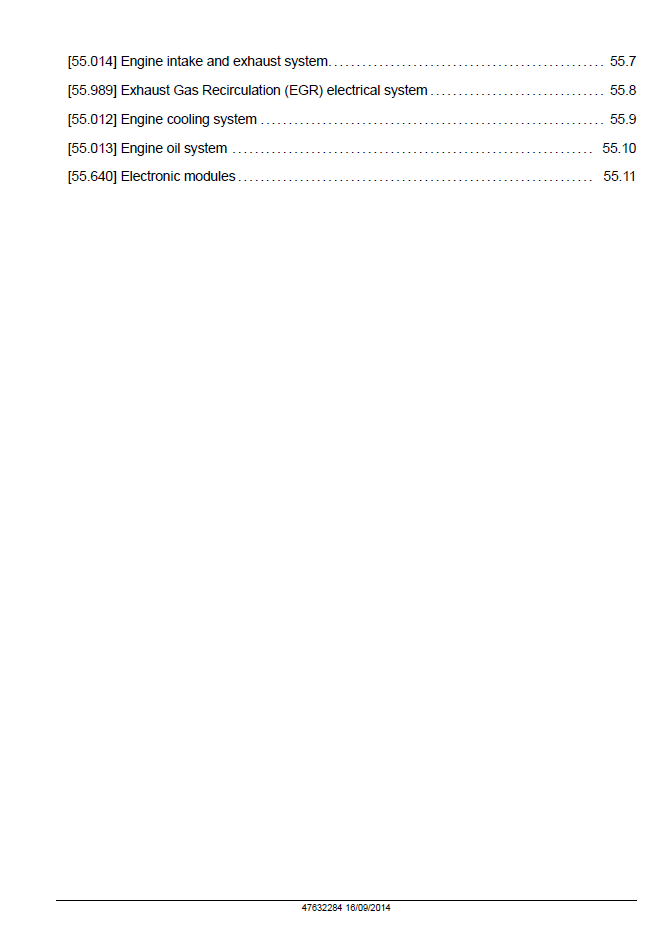 New Holland ISM Tier 4 Engine Repair Manual 47632284 PDF