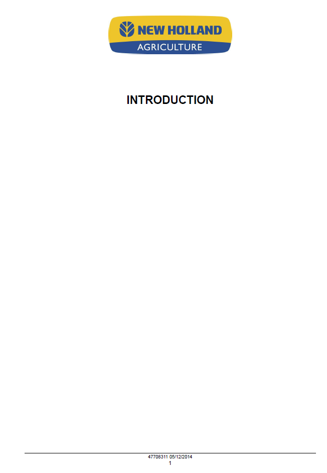 New Holland IntelliView III IV Plus II Service Manual 47708311