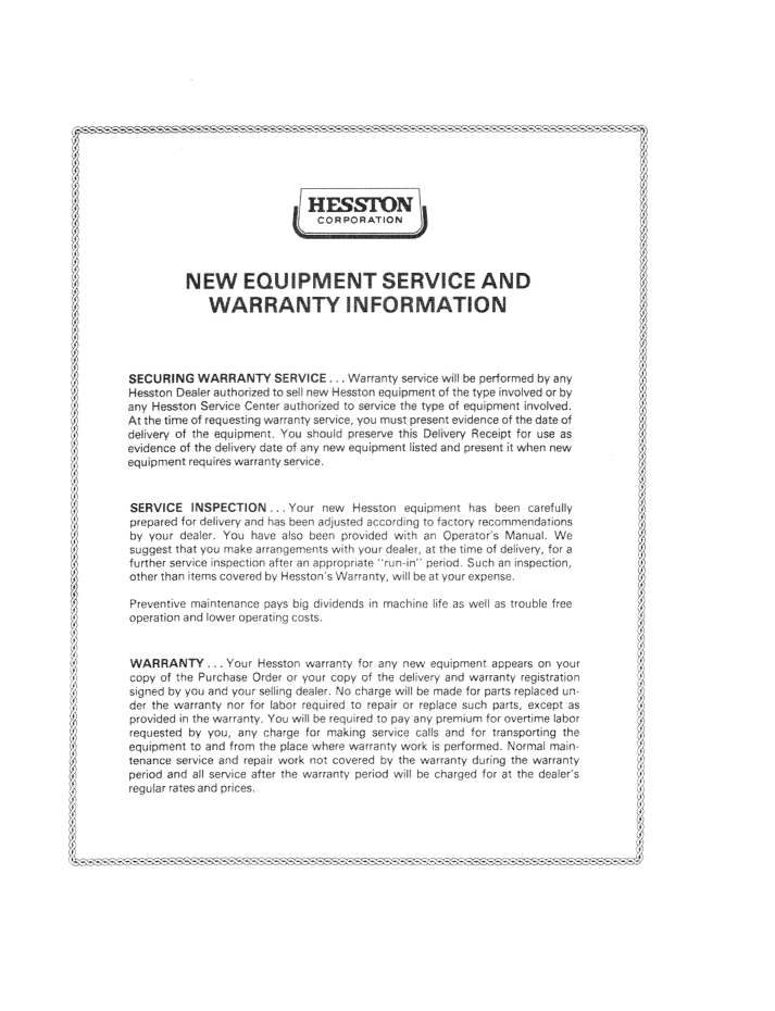 New Holland L-330 Loader Operator & Maintenance Manual 06910255