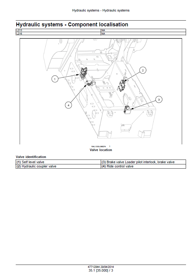 New Holland L213 L216 Tier 4B Final Workshop Service Manual | No. 47720731