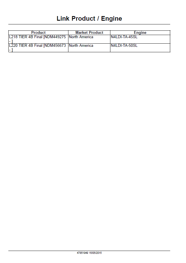 New Holland L218 L220 200 Series Skid Steer Service Manual 47851949