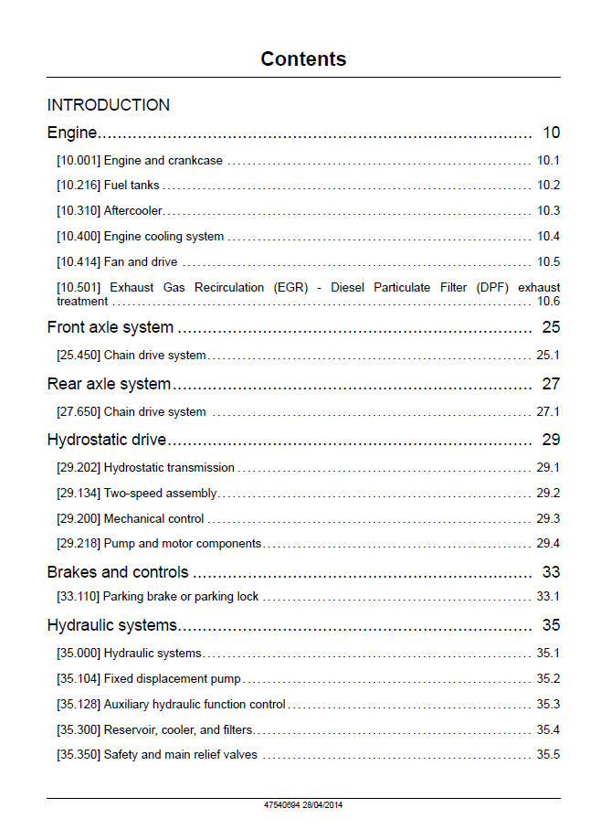 New Holland L223 L225 L230 C232 C238 Loader Technical Service Manual [47540694]