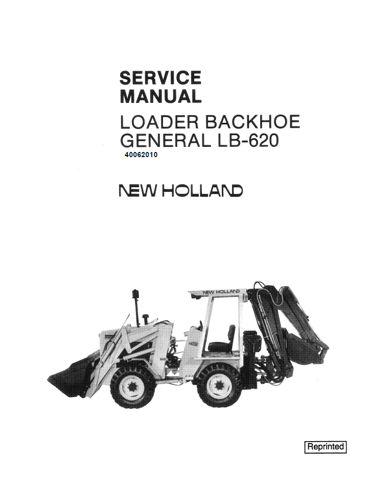 New Holland LB-620 Loader Backhoe Service Manual 40062010 PDF