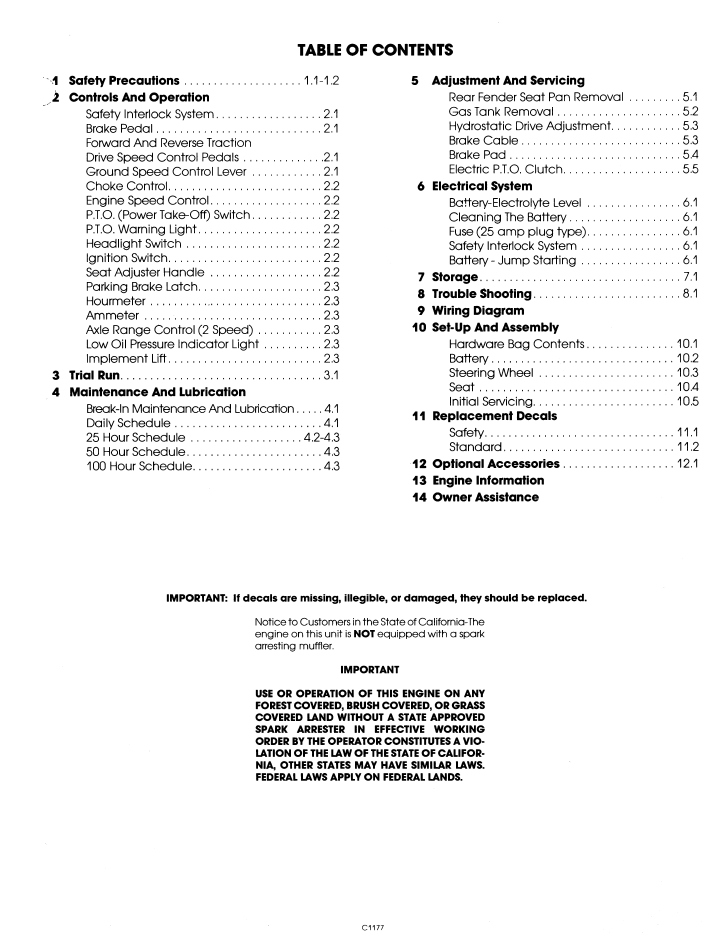 New Holland LGT 18H Garden Tractor Operator Guide 42001813 PDF