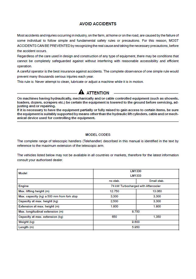 New Holland LM1330 and LM1333 Telehandler Repair & Service Manual [87755818B]