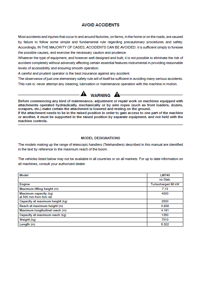 New Holland LM740 Telehandler Repair & Service Manual [87708184B]