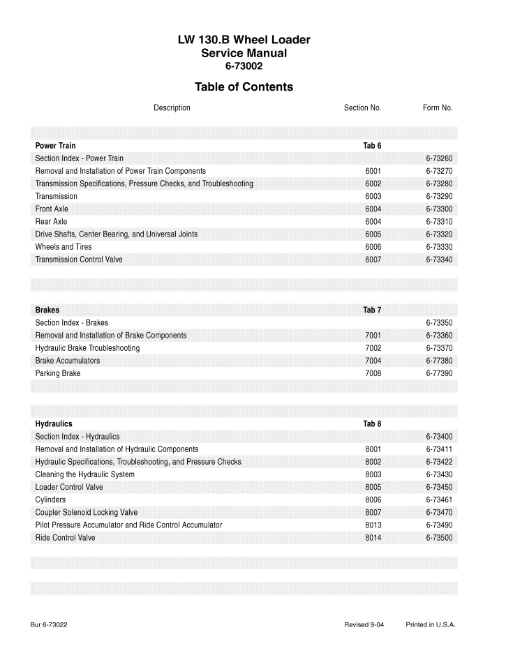 New Holland LW 130.B Service Repair Manual 6-73002NAR0 PDF