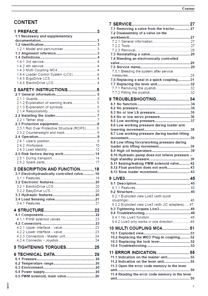 New Holland Loader Control System Repair Manual 12166067