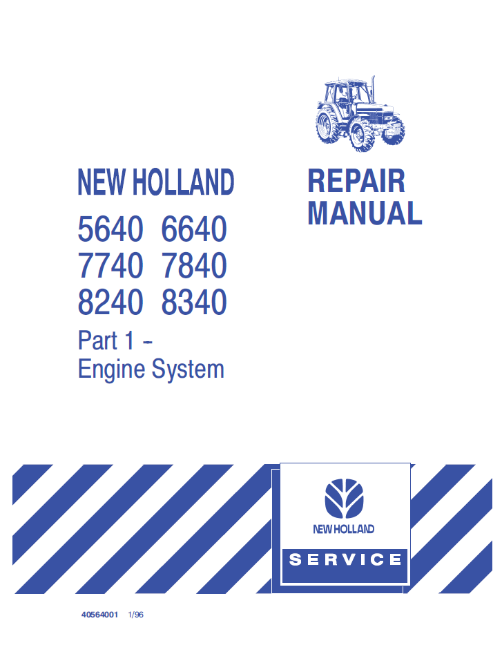 New Holland Powerstar 5640-8340 Service Repair Manual 40564001 PDF