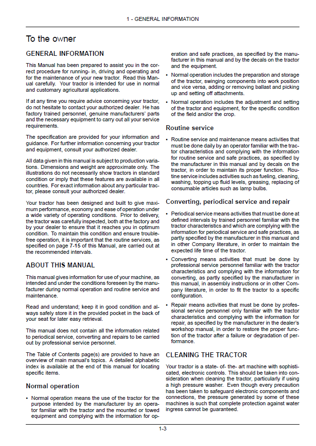 New Holland Range/Power Command Powershift Tractor Owner & Operator Manual 47893032 PDF