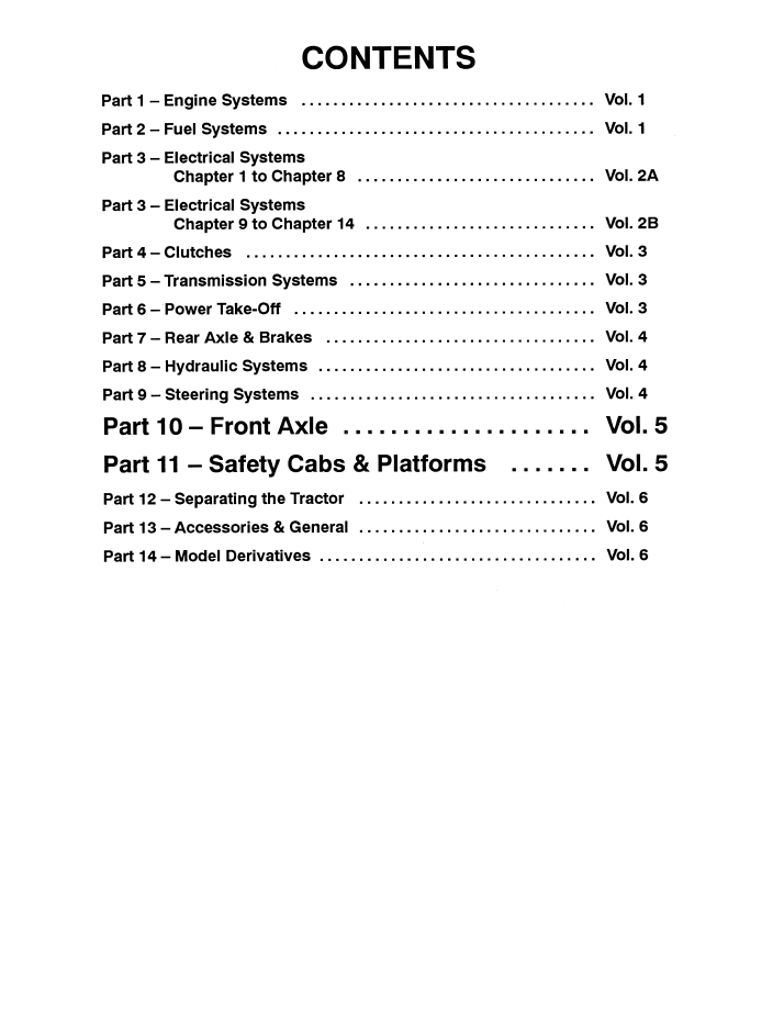 New Holland Series 10/30 Tractor Workshop Manual 40001020-5 PDF