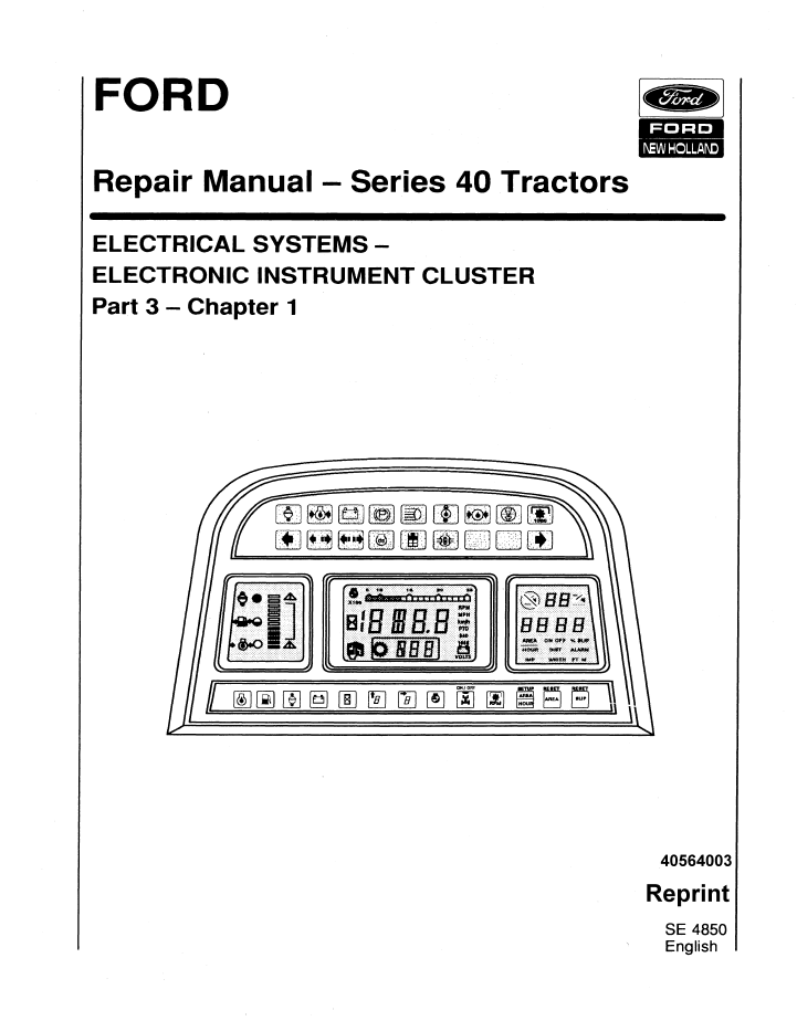 New Holland Series 40 Tractor Service Manual 40564003 PDF