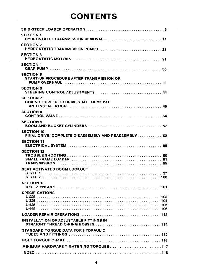 New Holland Skid Steer L-225 L-325 L-425 L-445 Service Manual 40022541 PDF