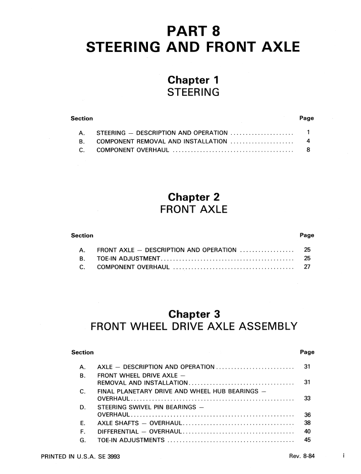 New Holland Steer Axle Service Manual 40881030 PDF