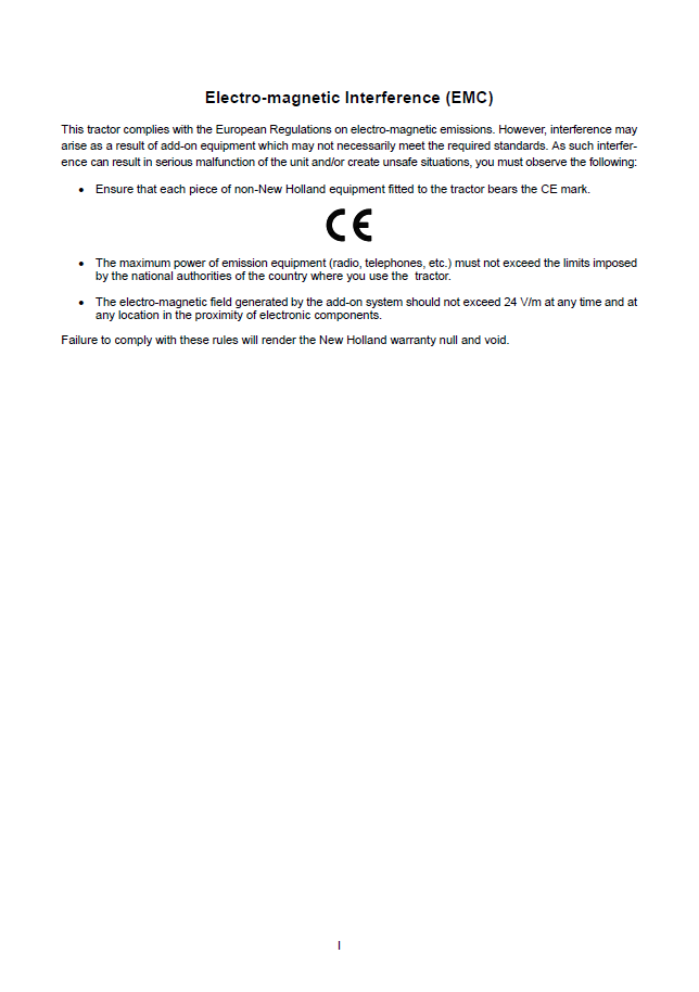 New Holland T3F Series Orchard and Vineyard Tractor Handbook 47383262 (PDF)