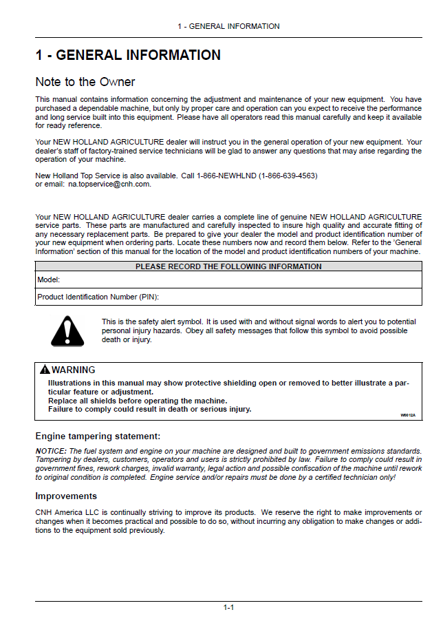 New Holland T4.115 Tractor Owner Handbook [47537107]