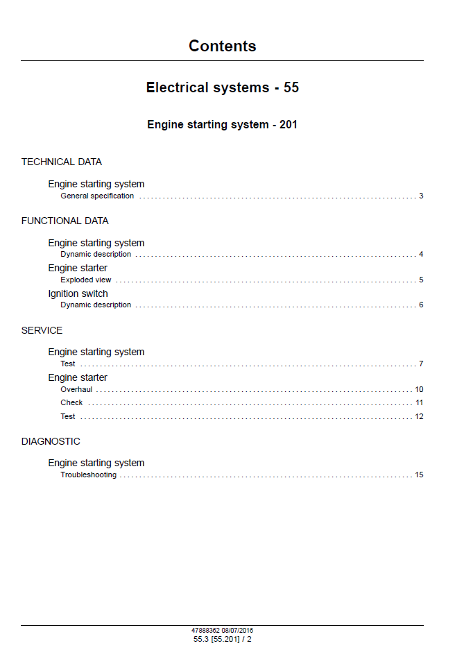 New Holland T4F Series Tier 3 Tractor Repair Manual 48017754 PDF
