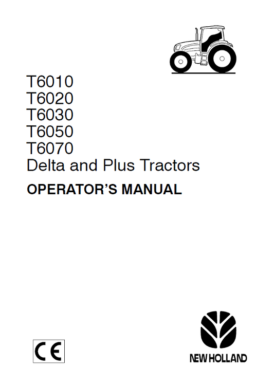 New Holland T6010-T6070 Delta & Plus Tractor Operator Manual PDF