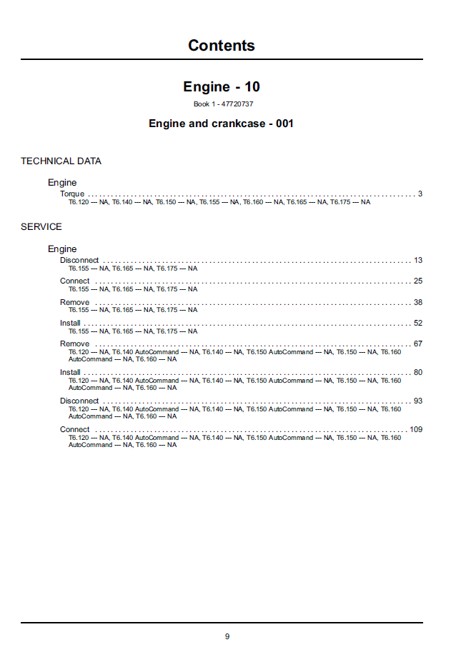 New Holland T6 Series Tractor Service Manual 47720755 PDF