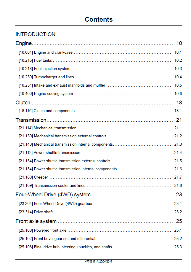 New Holland T6 Tier 3 Series Tractor Service Manual (47793371A)