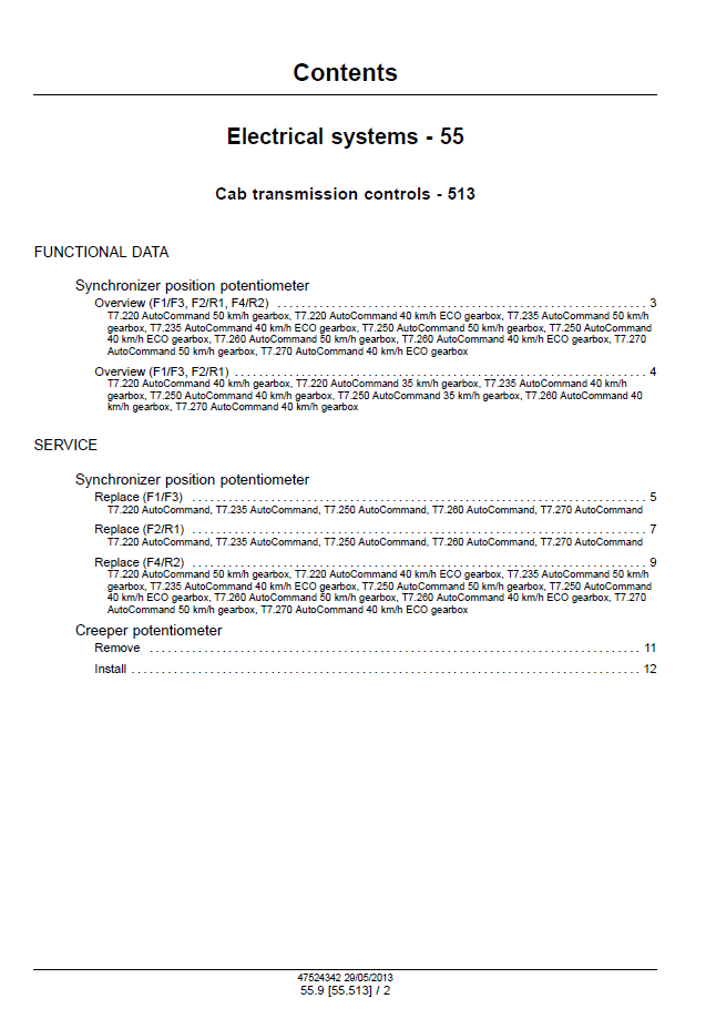 New Holland T7 Auto Command and Power Command Technical Service Manual [47567526]