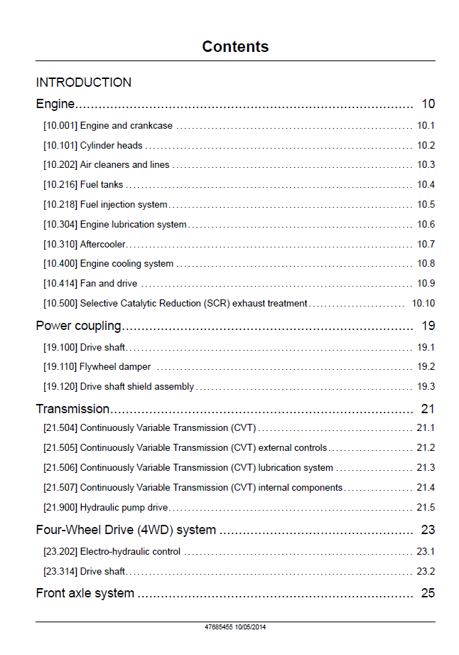 New Holland T8.320, T8.350, T8.380 - T8.435 CVT Service Manual 47685455 PDF