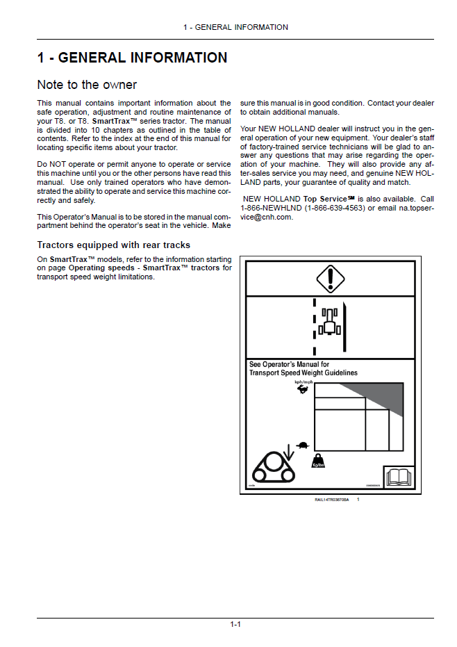 New Holland T8.320, T8.350, T8.380, T8.410, T8.435 Operator Manual (Publication 47886362)
