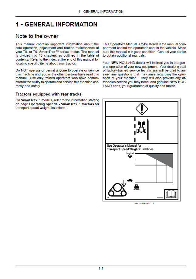 New Holland T8.320, T8.350, T8.380, T8.410, T8.435 Operator Manual (Publication 47886384)
